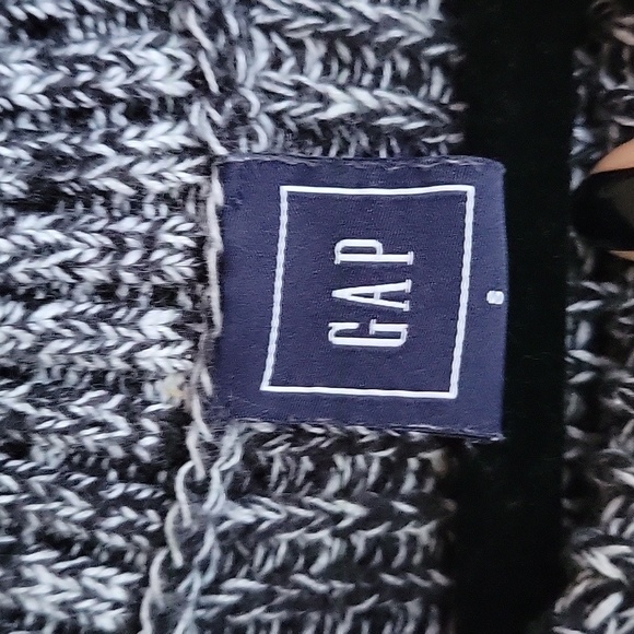 Gap Size Small Black and White Marled Tunic Sweater - Picture 3 of 5